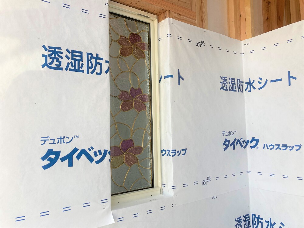 サッシ工事、防水シート工事