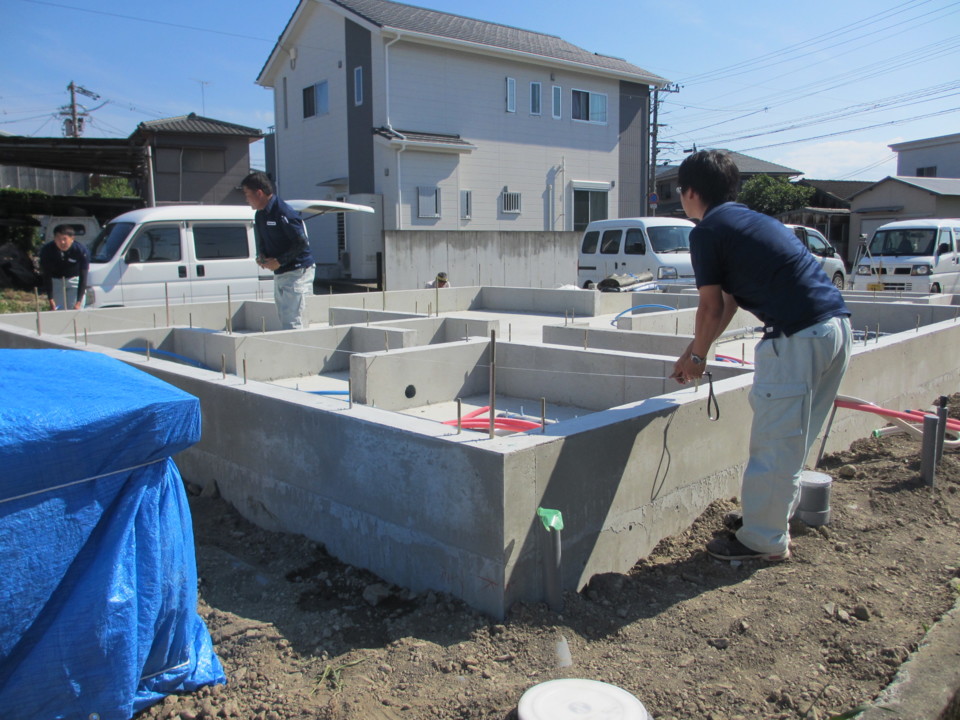 基礎工事（仕上がり確認）