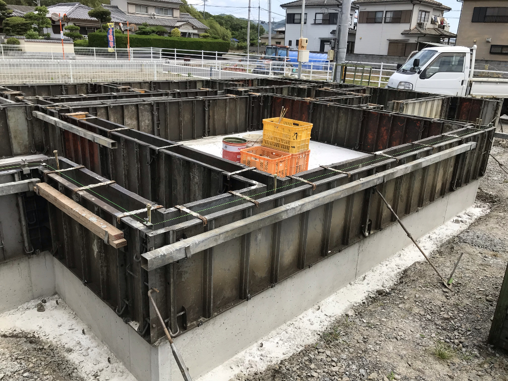 基礎工事　着工（最終段階）