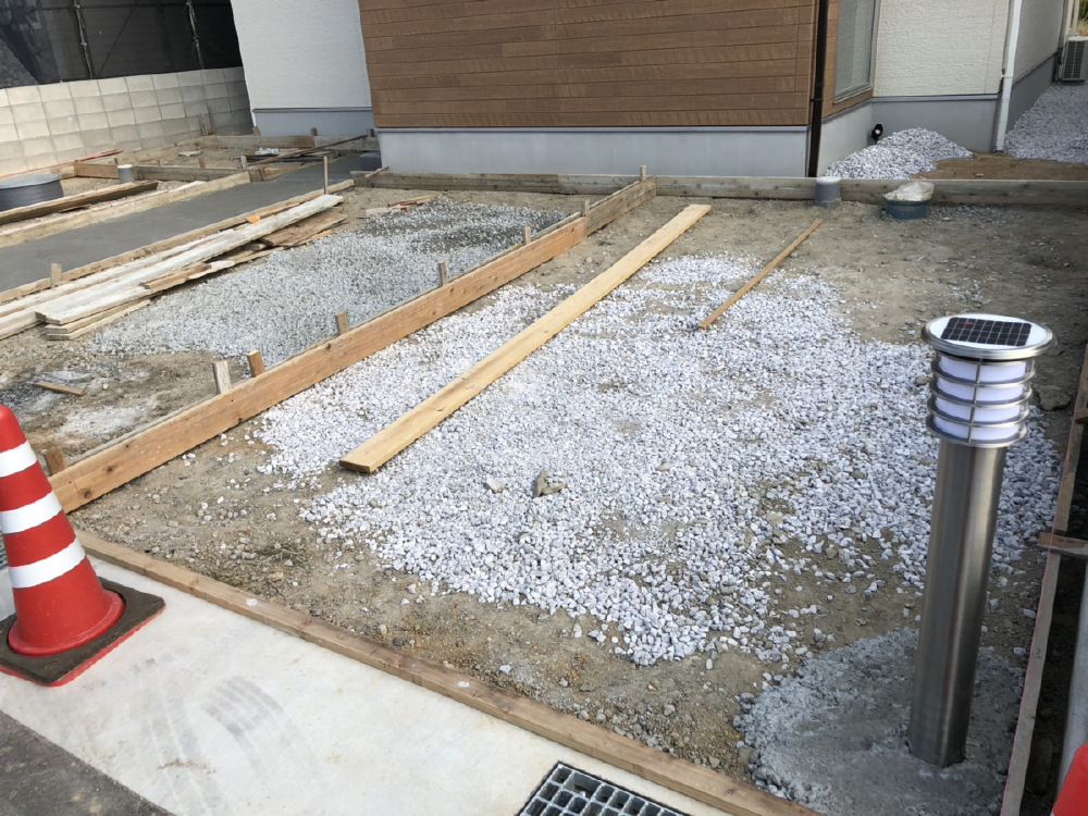 外構工事（型枠工事）はじまりました！